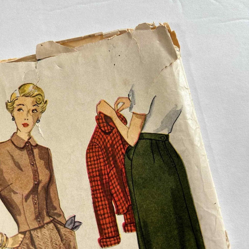 Simplicity #2987 Pattern Vintage 1950s Women Size 15 Skirt and Jacket Set - Picture 3 of 6